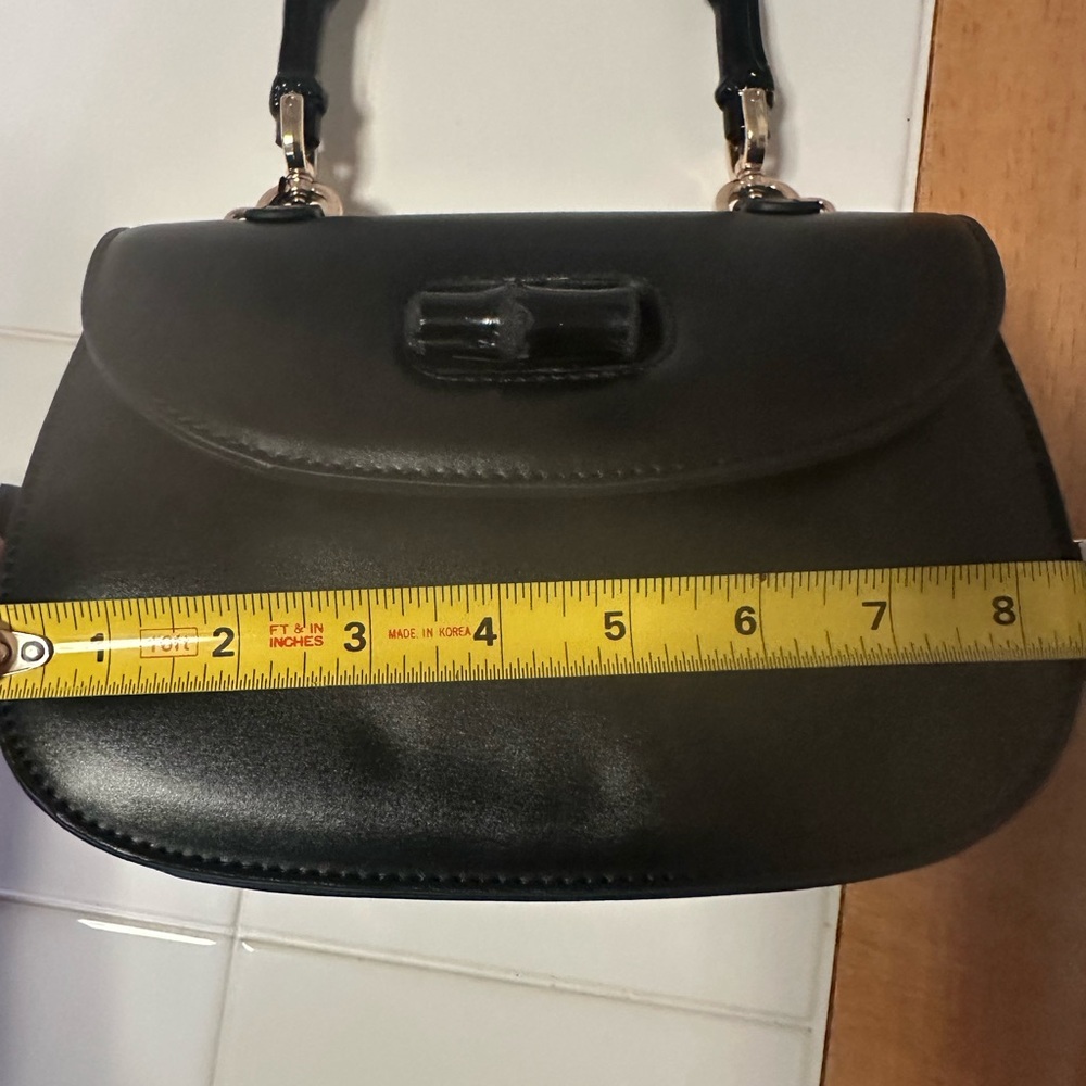 BC Black Handbag with Bamboo Handle - Picture 8 of 9
